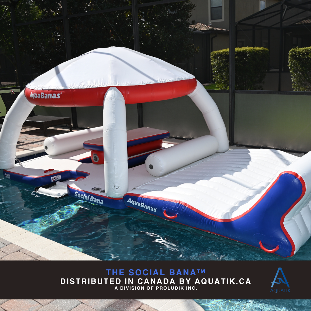 Plateforme gonflable circulaire conçue pour socialiser sur l’eau. Idéale pour les groupes souhaitant se détendre ensemble
aquabanas-aquatik-inflatabletent-inflatableisland-ileflottante-tente gonflable-tente-tente flottante-bar aquatique-quaiflottant-inflatabledock-water park-pneumatique-piscine-pool lounger-lounger-jumbo lounger-chaise longue gonflable-chaise flottante-canada-ontario-lac-lakes-boatlife-quebec-montreal-toronto-vancouver-island-resort supply-equipement piscine-bana-bana circulaire