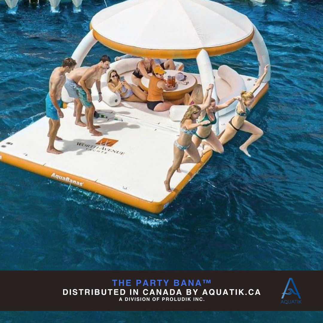 Plateforme gonflable Party Bana pour événements sur l’eau. Parfaite pour rassembler plusieurs participants dans un cadre festif
aquabanas-aquatik-inflatabletent-inflatableisland-ileflottante-tente gonflable-tente-tente flottante-bar aquatique-quaiflottant-inflatabledock-water park-pneumatique-piscine-pool lounger-lounger-jumbo lounger-chaise longue gonflable-chaise flottante-canada-ontario-lac-lakes-boatlife-quebec-montreal-toronto-vancouver-island-resort supply-equipement piscine-bana-bana circulaire