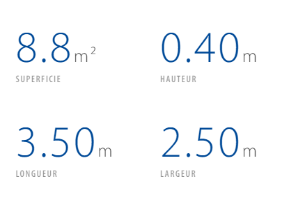 Module Dive In de la ligne Junior Aquafun. Zone d’entrée conçue pour l’accès sécuritaire à un parcours aquatique