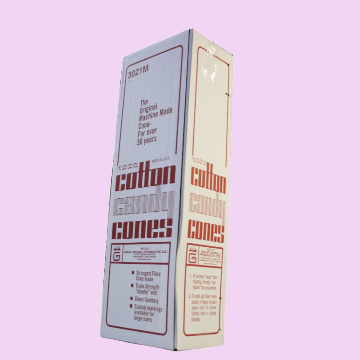 Cônes en papier solides pour tenir la barbe à papa. Adapté aux machines professionnelles ou usages événementiels. barbe_a_papa_cotton_candy_cones_cone_stick_bâton_baton_sucre_vente_location_machine_a_barbe_a_papa_proludik_store