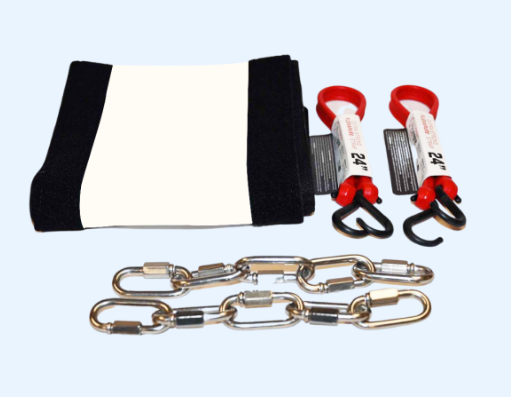 Kit de connecteurs Small Bana pour relier les modules Aquabanas. Permet une configuration modulaire sécurisée et stable sur l’eau