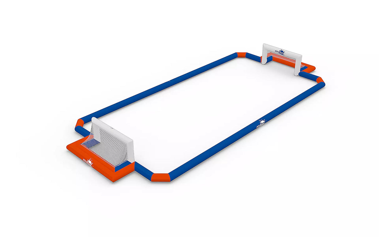 Terrain complet pour la pratique du water-polo sur structure gonflable. Pensé pour les activités aquatiques sportives. aquafunparks_multisports_terrainvolleyball_terrainbasketball_terrainwaterpolo_basketball_waterpolo_volleyball_pool_piscine_proludik_aquatik_quebec_montreal_ontario_canada_ottawa_gatineau_poolinflatables_sports_aquaticsports