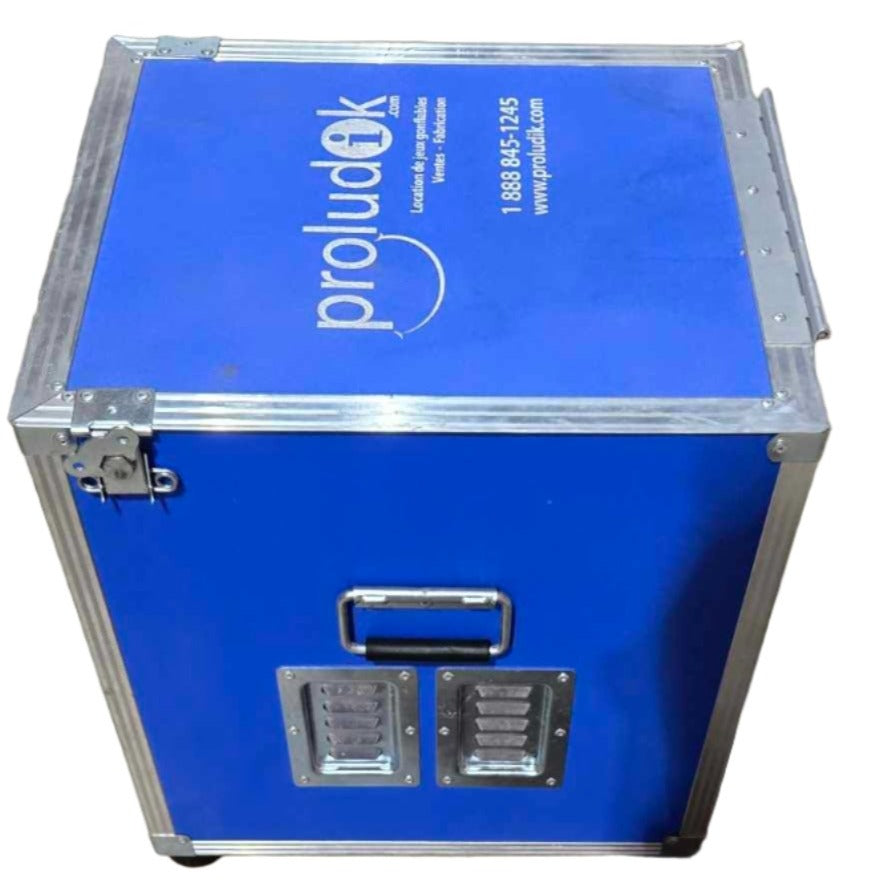 Coffre insonorisé pour souffleuses 1HP et 2HP. Permet de réduire le bruit lors du fonctionnement de souffleries gonflables