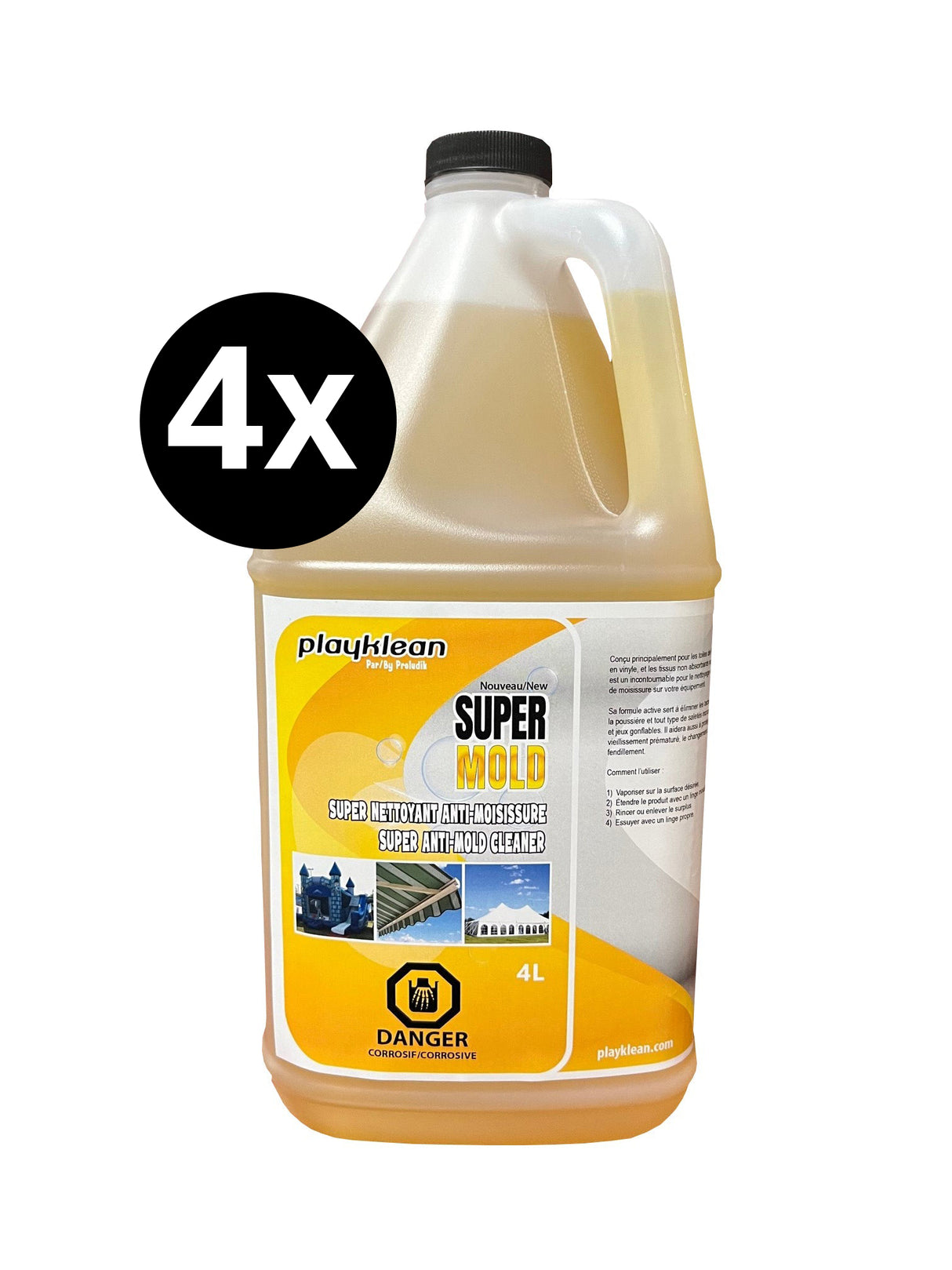 Traitement contre la moisissure pour structures gonflables. Utile pour stockage prolongé ou humidité fréquente.