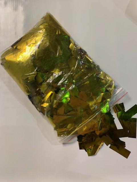 METALLIC rectangular confetti - 2 x 5 cm